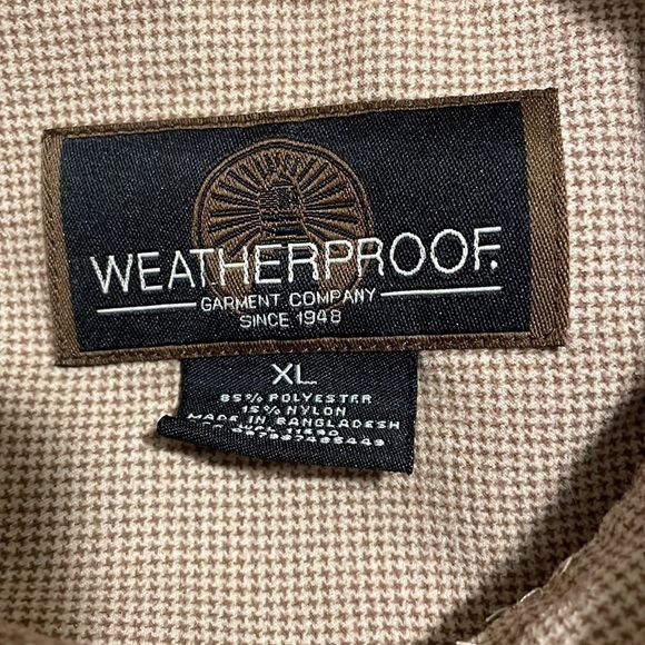 Weatherproof Mens Shirt Size XL Houndstooth Microsuede Long Sleeve Button Down - Picture 3 of 4